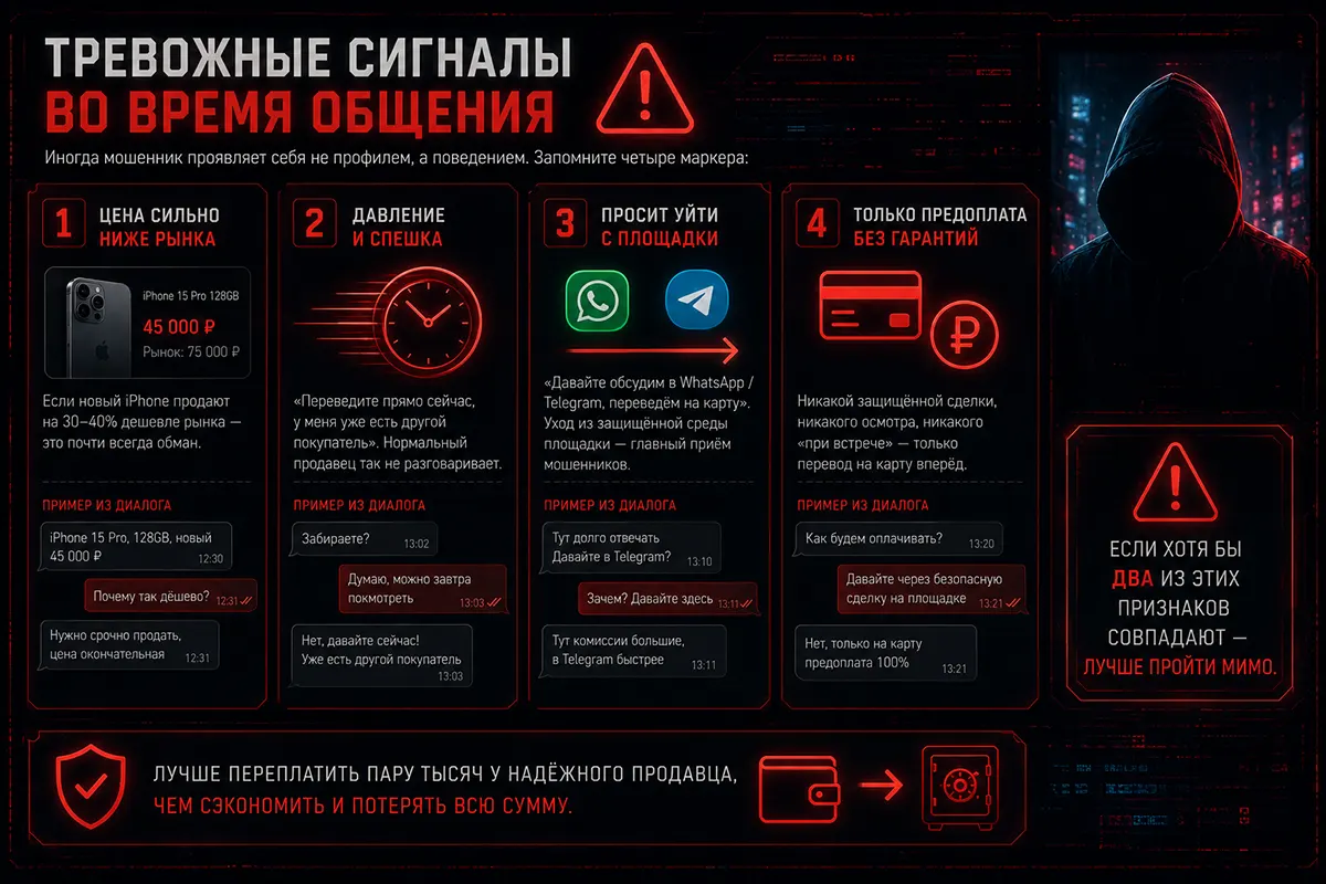 Тревожные сигналы во время общения