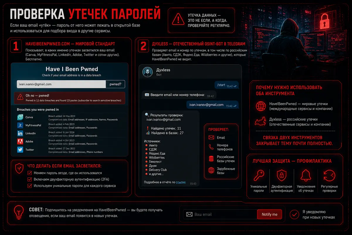 Проверка утечек паролей
